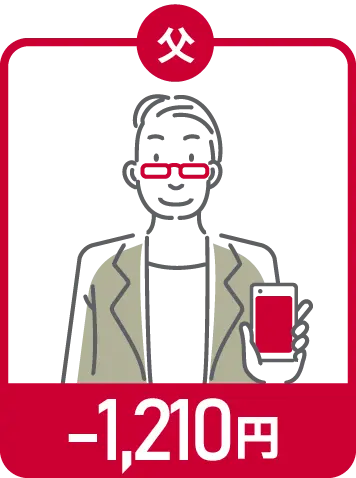 父 -1,210円