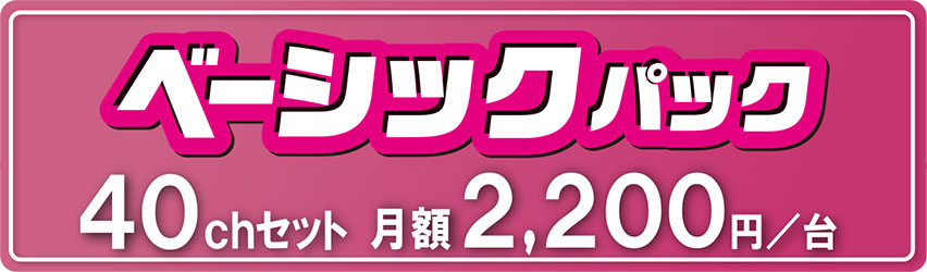 4Kベーシックパック 43chセット 月額2,200円／台